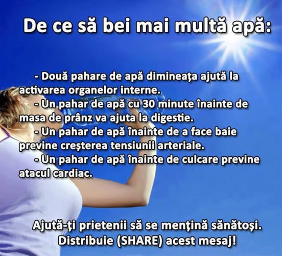 Pentru că ne confruntăm cu cod portocaliu de căldură, vă rugăm,nu uitați cît de importantă pentru…