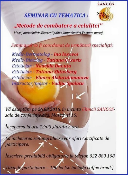 26 martie, Clinica Sancos organizeaza un nou seminar pentru masori!