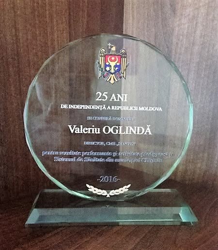 Directorul General al CME “SANCOS” – OGLINDĂ Valeriu, a fost decernat cu trofeul și Diploma de…