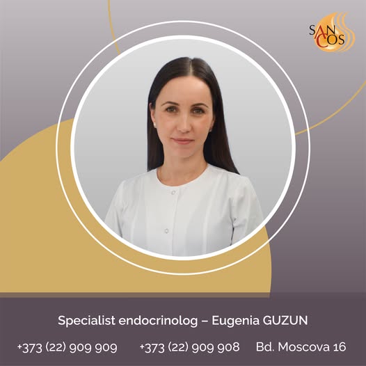 Astăzi vrem să vă prezentăm doctorul Guzun Eugenia - endocrinolog la clinica Sancos, specializat în…