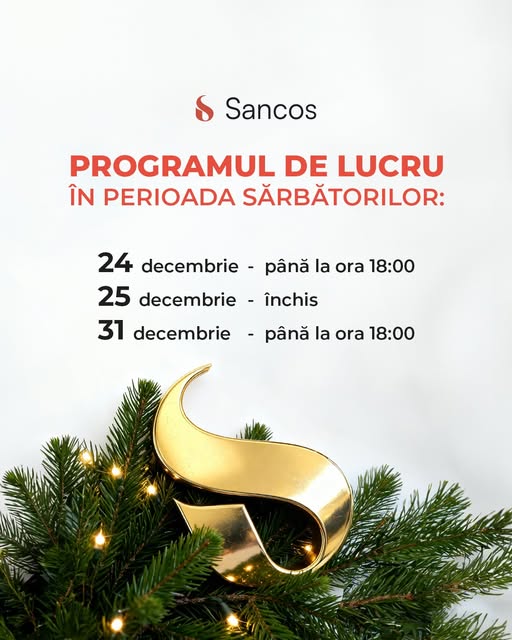 🎅✨ În apropierea sărbătorilor de iarnă, vă anunțăm programul nostru special: