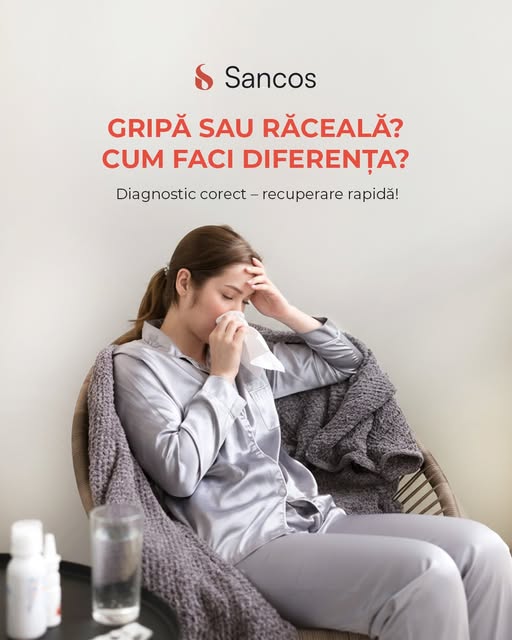 🤧 Răceala și gripa sunt frecvente iarna, dar se manifestă diferit.